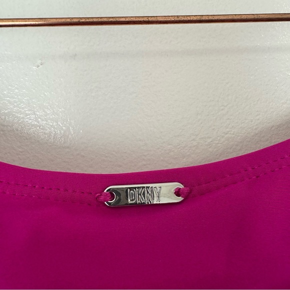 DKNY Women's 2 Piece Ruffled Tankini Swimsuit Bathing Suit Pink Size XXL - Picture 11 of 11